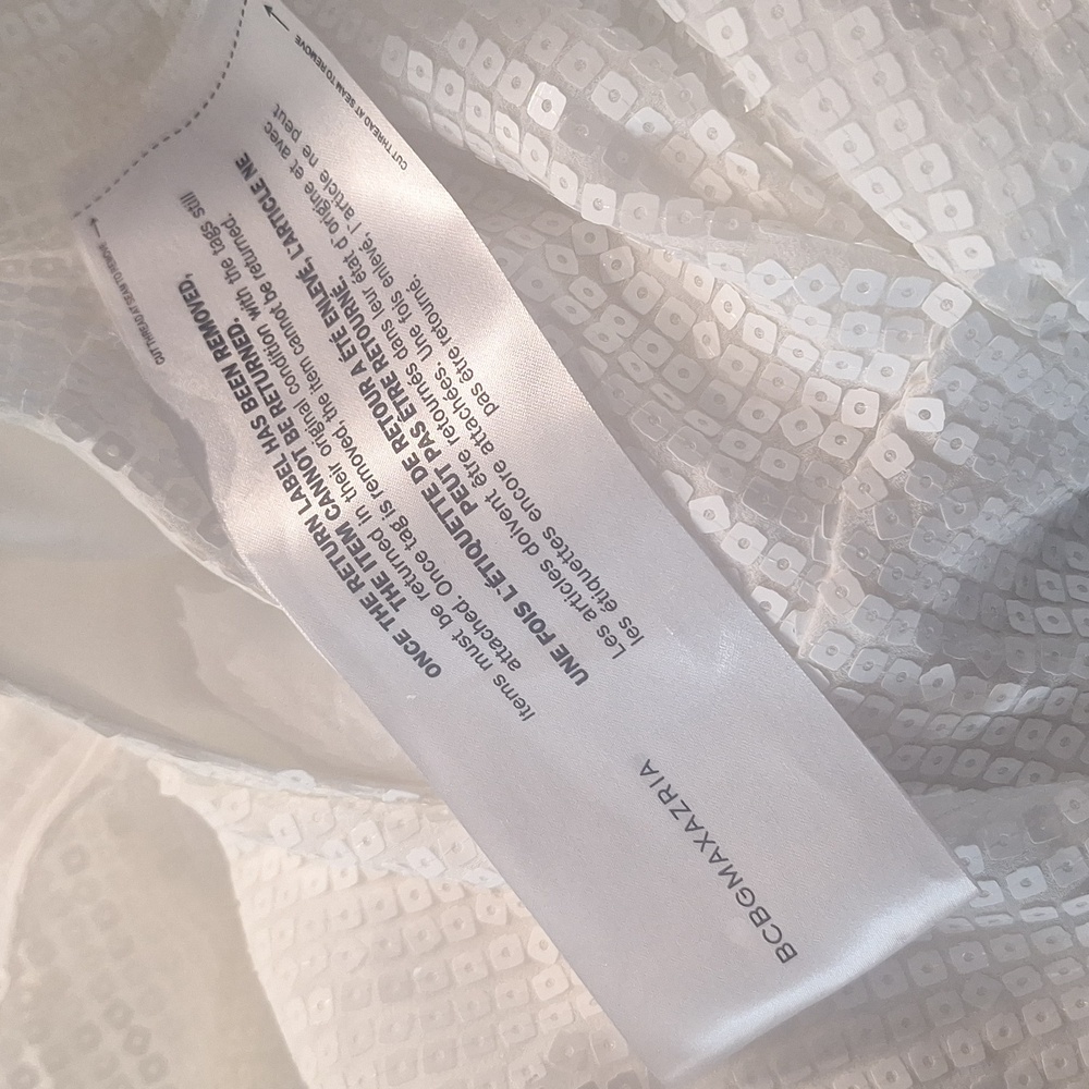 BCBG MaxAzria Runway White Sequined Dress - Picture 17 of 17